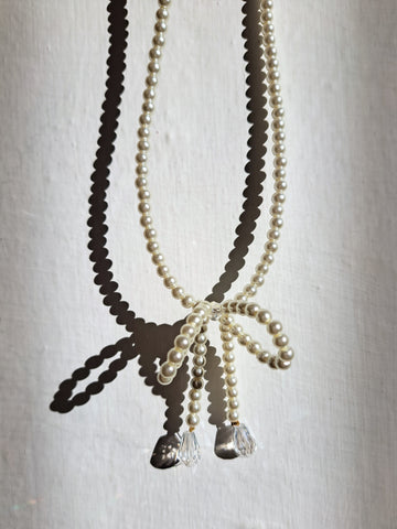 Collar Perlas Moño
