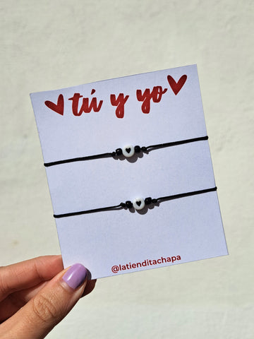 Juego de Pulseras Negro