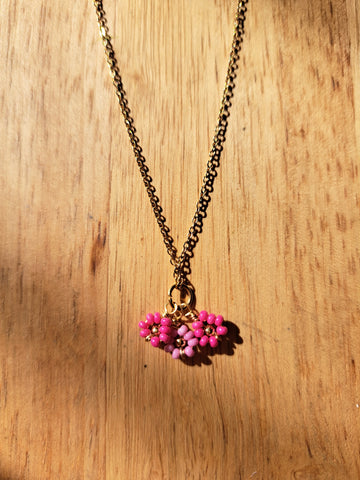 Collar Mini Flores Rosas
