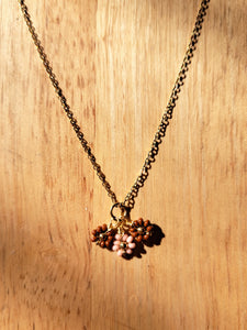 Collar Mini Flores Café