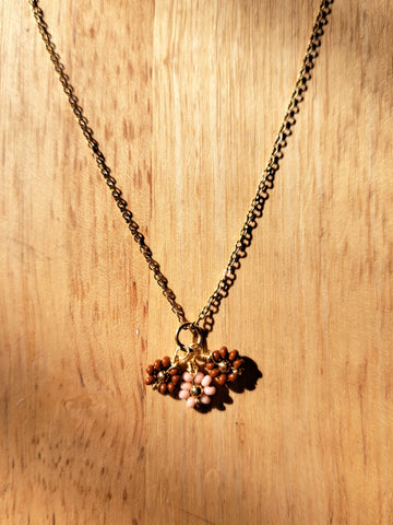 Collar Mini Flores Café