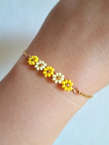Pulsera Flores Amarillas