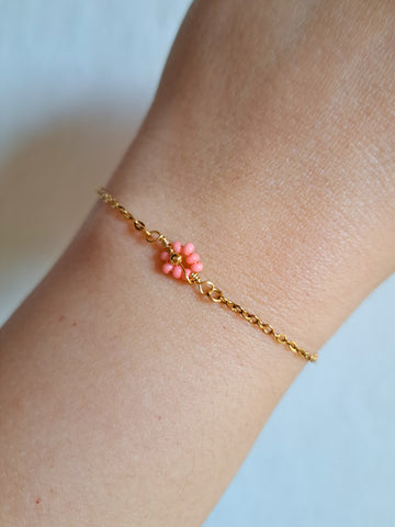Pulsera Mini Flor Coral