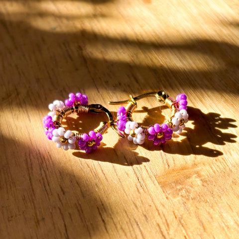Arracadas Flores Moradas