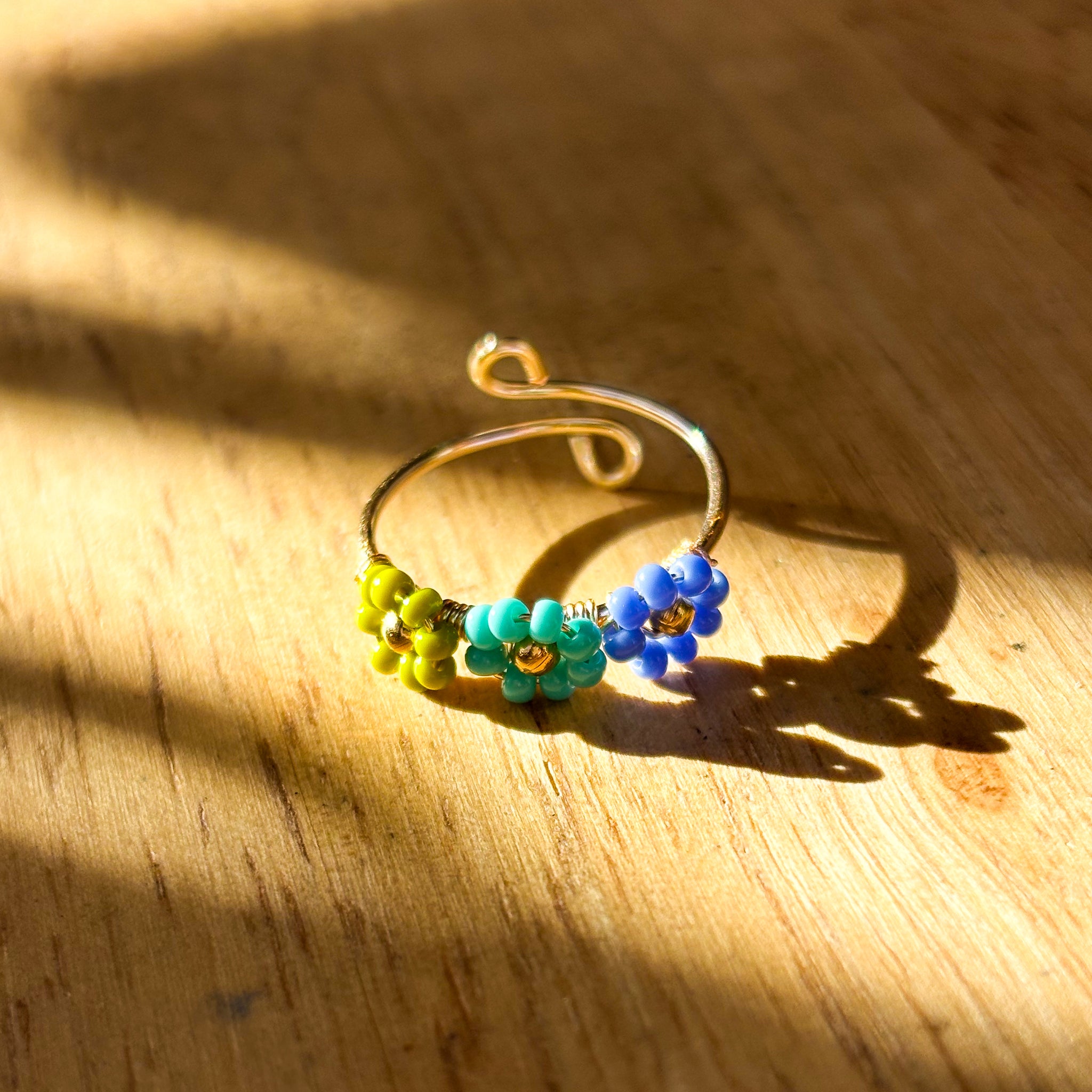 Anillo Flores Azules
