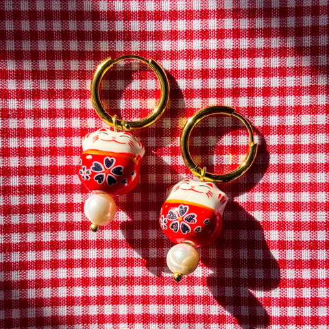 Aretes Gatito de la Suerte