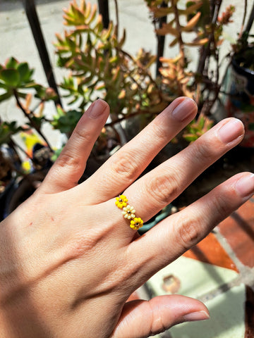 Anillo Flores Amarillas