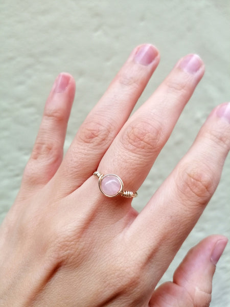 Anillo Cuarzo Rosa